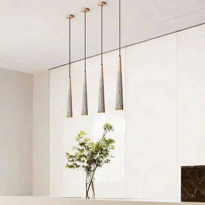 cement cream led pendant light for bedroom bedside