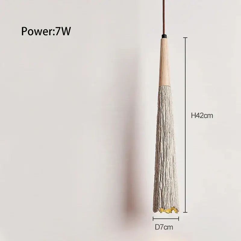 cement cream led pendant light for bedroom bedside