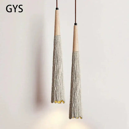 cement cream led pendant light for bedroom bedside