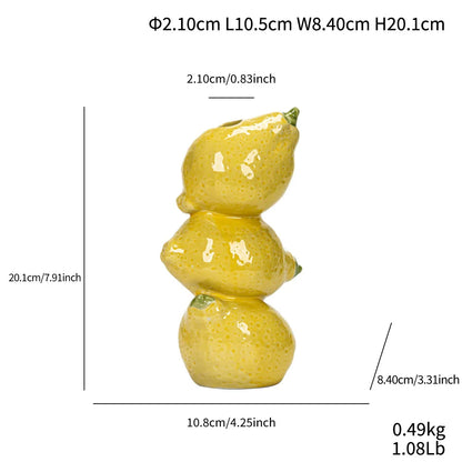 DecorBites™ Ceramic Fruit Vase for Home and Office