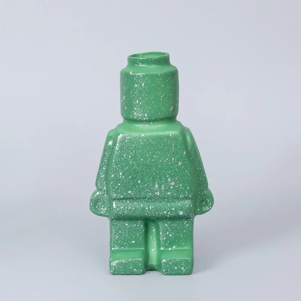 Green glitter ceramic robot vase living room nordic style decor