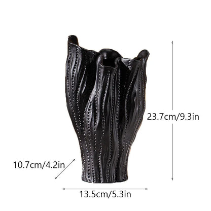 DecorBites™ Ceramic Sea Vase with Nordic Modern Decor
