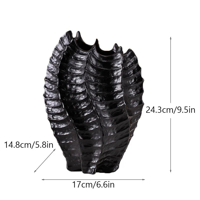 DecorBites™ Ceramic Sea Vase with Nordic Modern Decor