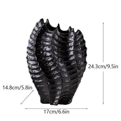 DecorBites™ Ceramic Sea Vase with Nordic Modern Decor