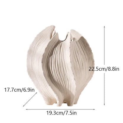 DecorBites™ Ceramic Sea Vase with Nordic Modern Decor