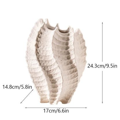 DecorBites™ Ceramic Sea Vase with Nordic Modern Decor