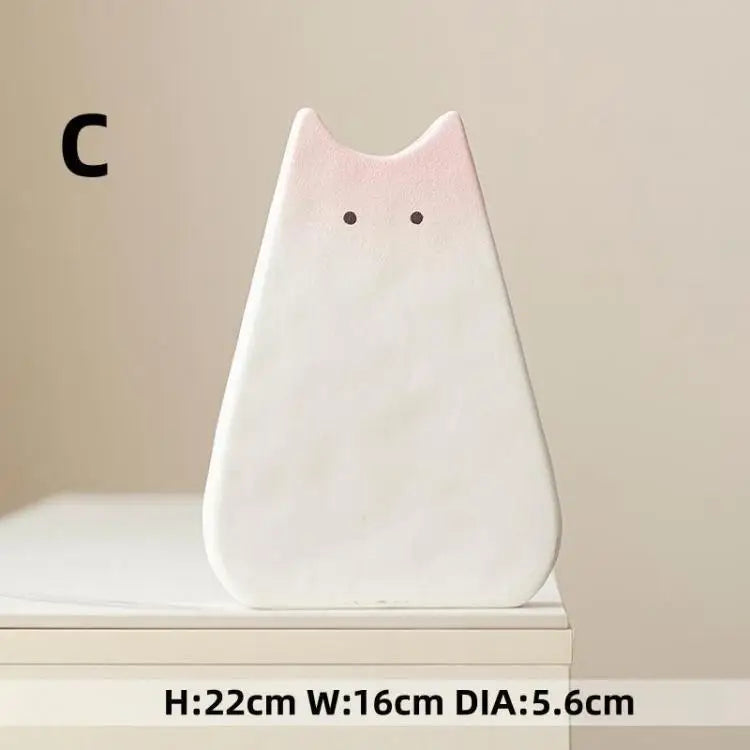 DecorBites™ Charming Cat-Inspired Ceramic Vase