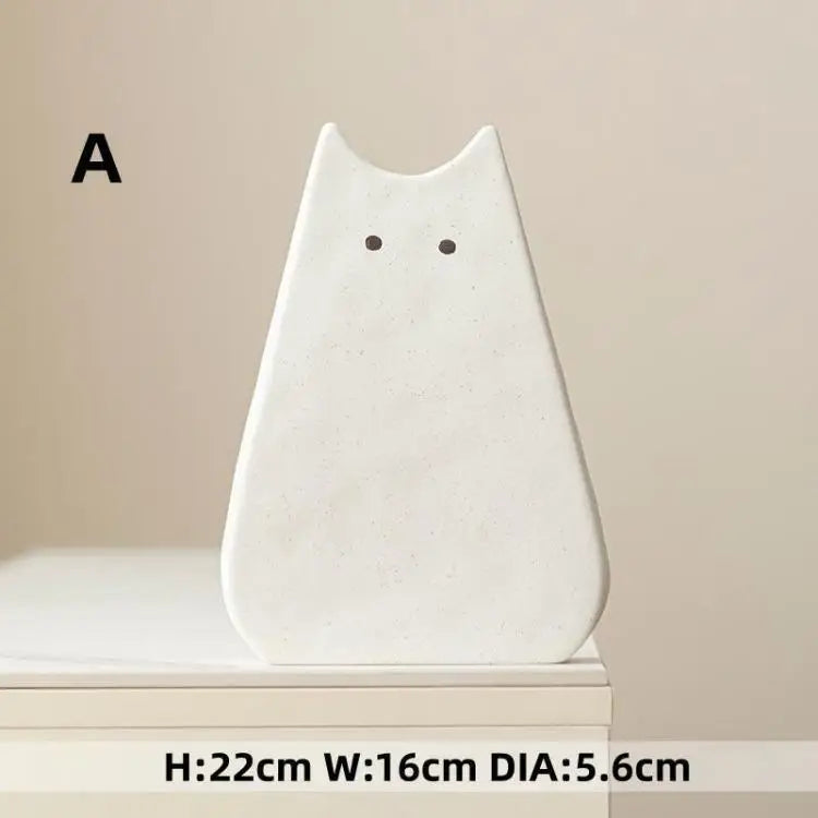 DecorBites™ Charming Cat-Inspired Ceramic Vase