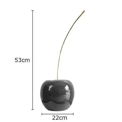 Modern glossy red cherry fruit sculpture living room decor