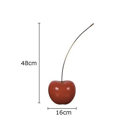 Modern glossy red cherry fruit sculpture living room decor