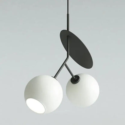 Modern white and gold glass pendant lights for dining room