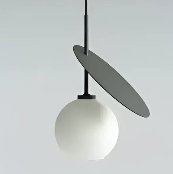Modern white and gold glass pendant lights for dining room