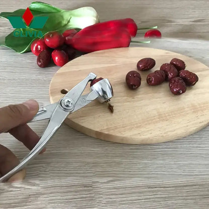 Polished silver aluminum cherry pitter kitchen seed separator