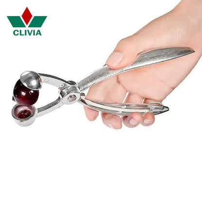 Polished silver aluminum cherry pitter kitchen seed separator