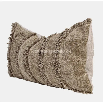 Chestnut brown wabi sabi textured pillow case bedroom decor