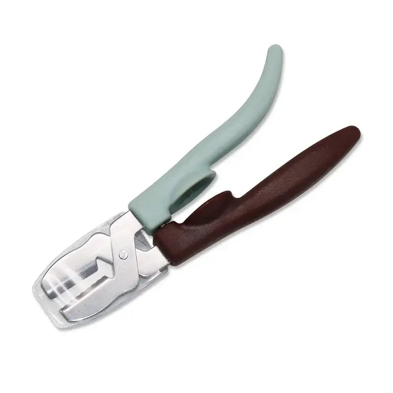 Green & brown chestnut clip peeler kitchen nut tool pliers