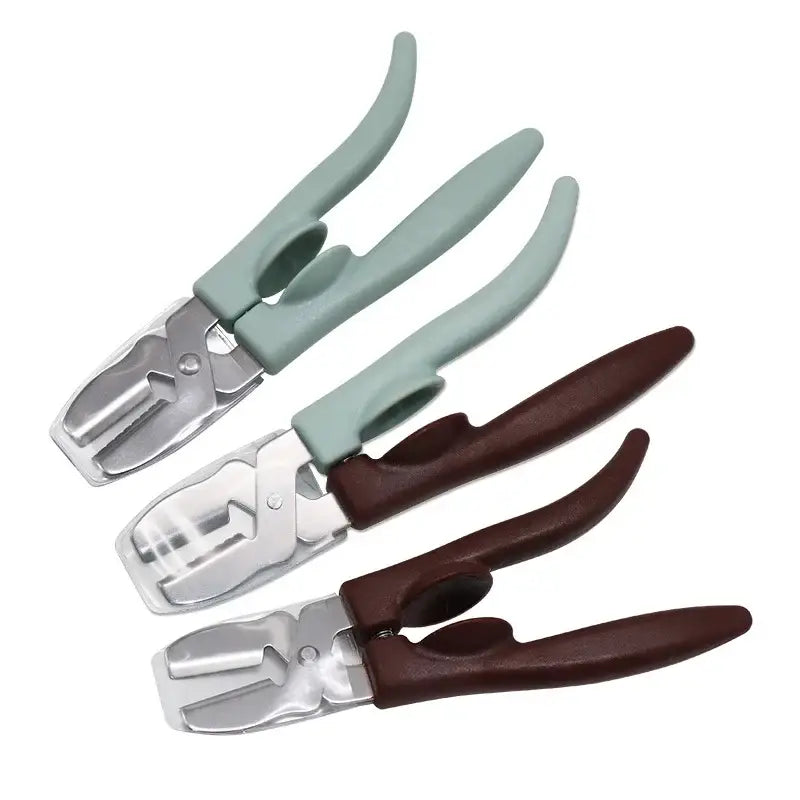 Green & brown chestnut clip peeler kitchen nut tool pliers