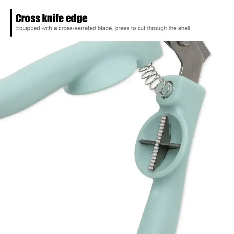 Brown chestnut cracker scissors nut opener kitchen tool with spring