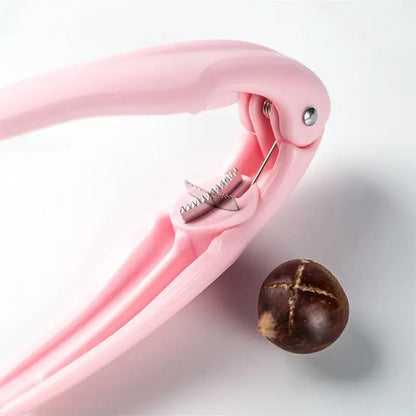 Pink chestnut cracker kitchen nut opener tool