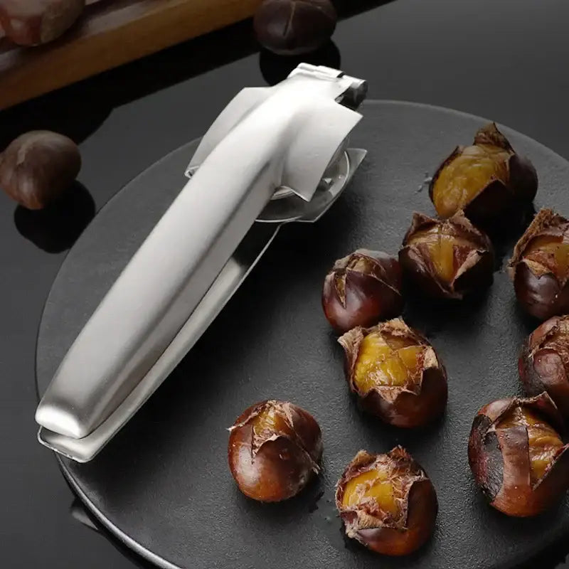 Stainless steel serrated chestnut opener kitchen tool