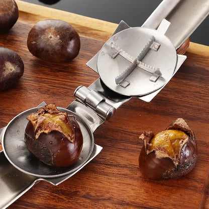 Stainless steel serrated chestnut opener kitchen tool