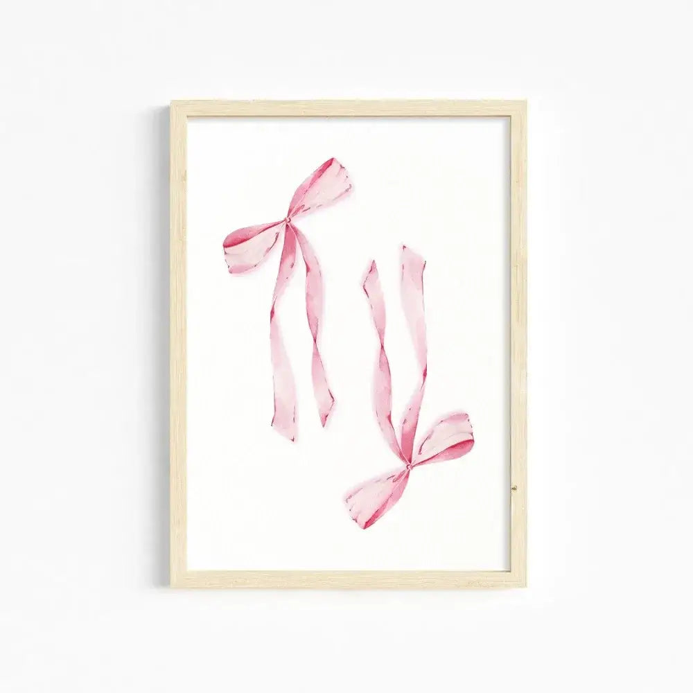Chic pink watercolor wall art set girls bedroom decor