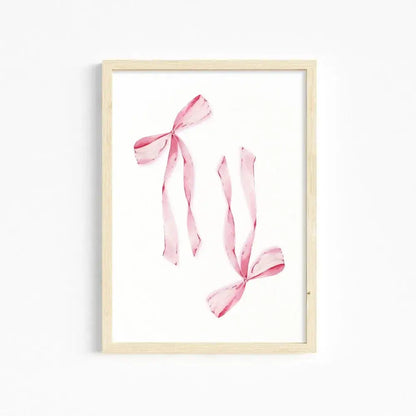 Chic pink watercolor wall art set girls bedroom decor