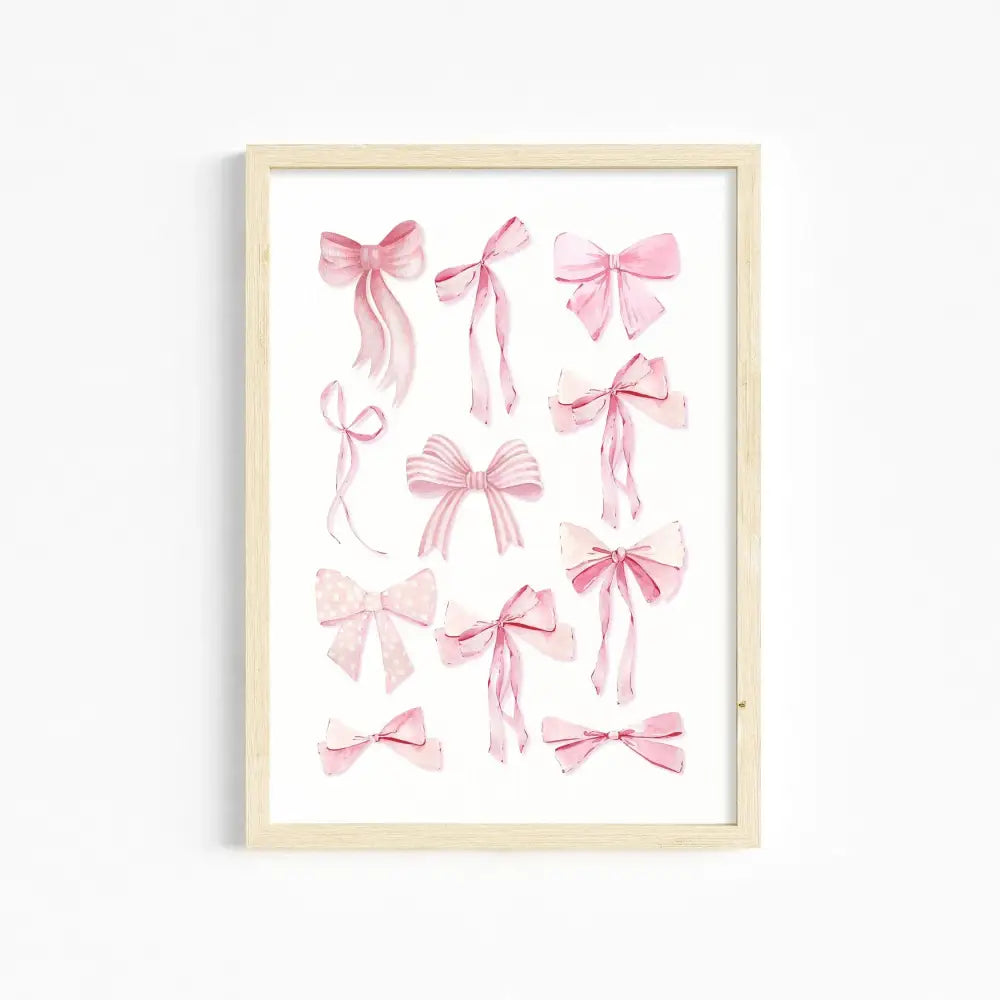 Chic pink watercolor wall art set girls bedroom decor