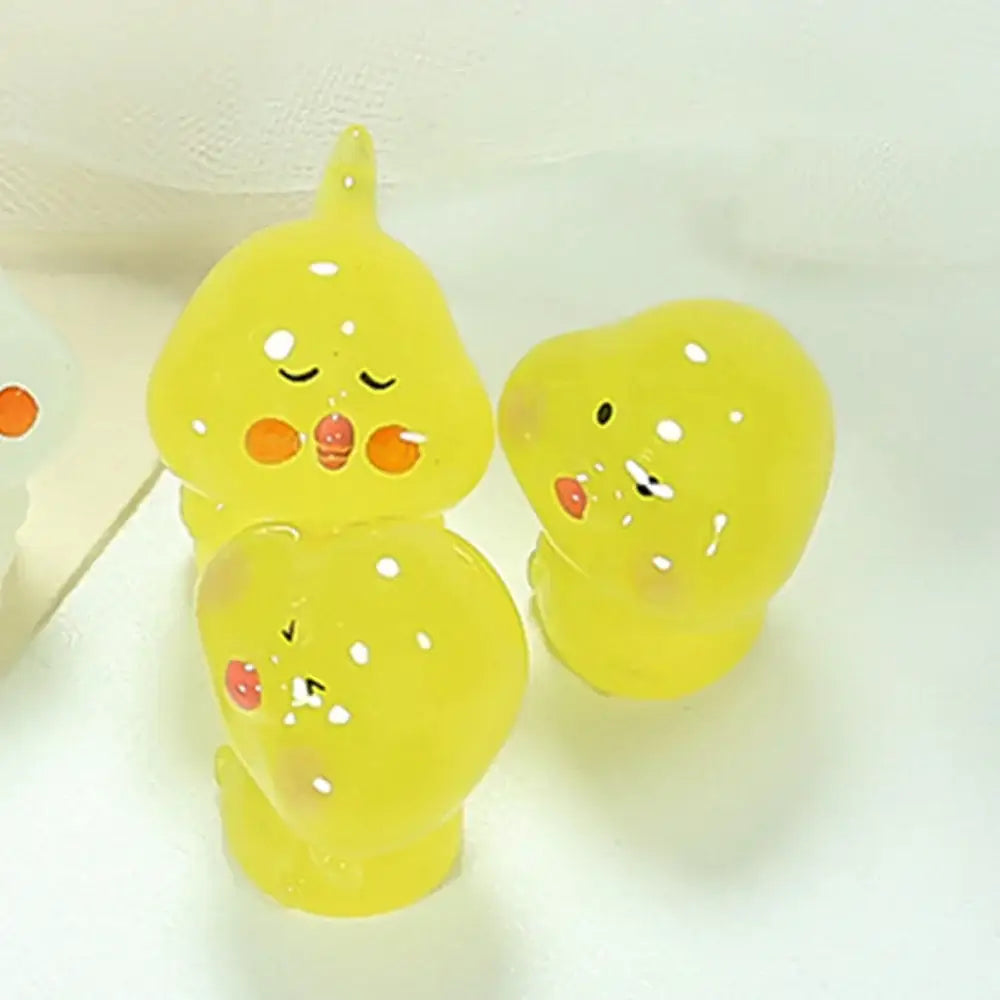Cute yellow and translucent chick doll figurines miniature fairy decor