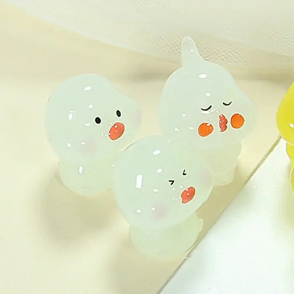 Cute yellow and translucent chick doll figurines miniature fairy decor