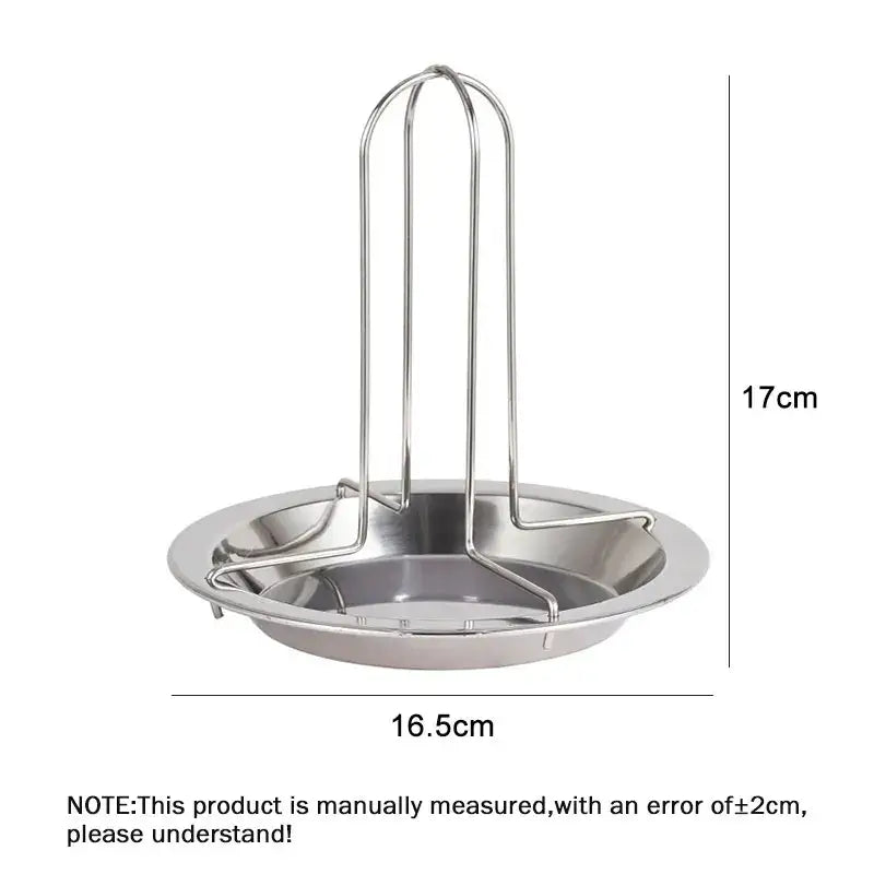 Stainless steel chicken roaster rack and bowl set kitchen bbq stand
