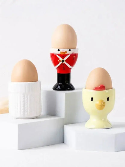 British soldier red & black ceramic egg cup holder kitchen tableware
