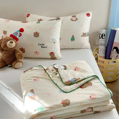 Pastel decorbites children cartoon summer cooling quilt bedroom blanket