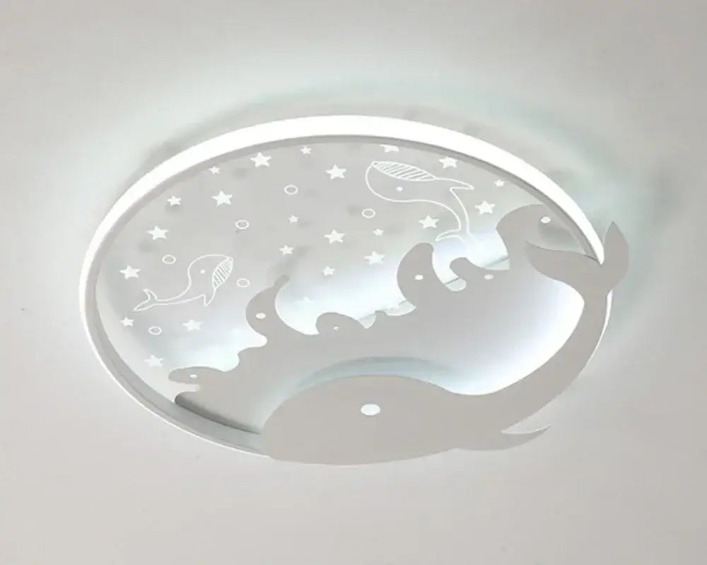 Moon and star white led ceiling lamp for nursery bedroom