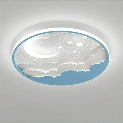 Moon and star white led ceiling lamp for nursery bedroom