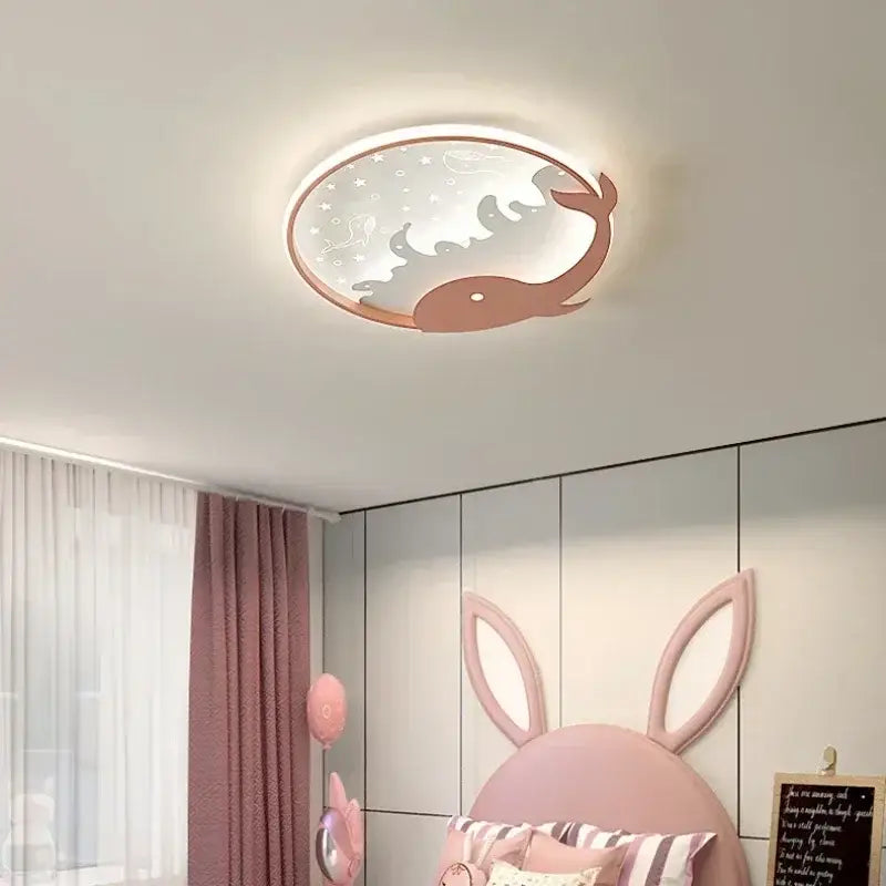 Moon and star white led ceiling lamp for nursery bedroom