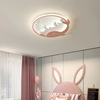 Moon and star white led ceiling lamp for nursery bedroom
