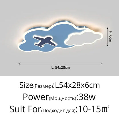 Whimsical astronaut cloud ceiling chandelier light bedroom led decor