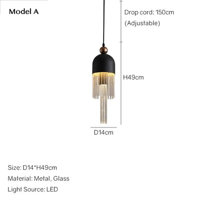 Modern geometric jellyfish glass pendant light for bedrooms
