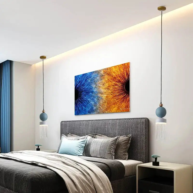 Modern geometric jellyfish glass pendant light for bedrooms