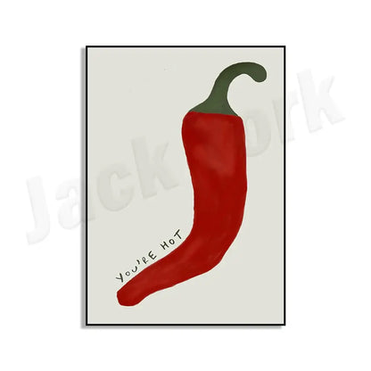 Vibrant red & green chili pepper art trio kitchen framed wall decor