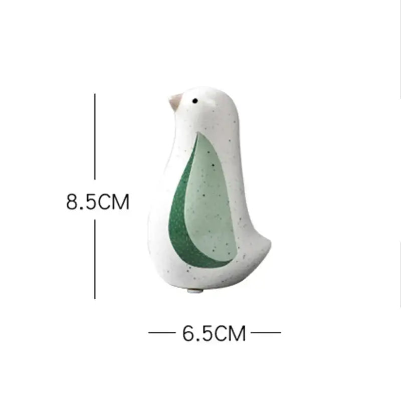 Modern white speckled ceramic bird figurines living room decor