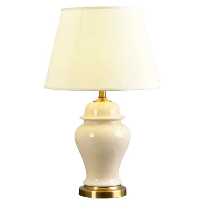 Cream and gold ceramic table lamps for bedroom and living room
