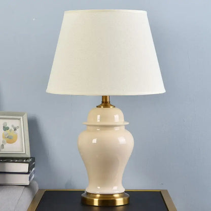 Cream and gold ceramic table lamps for bedroom and living room