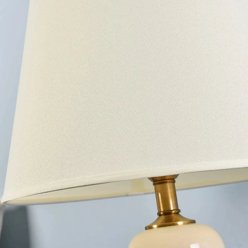 Cream and gold ceramic table lamps for bedroom and living room
