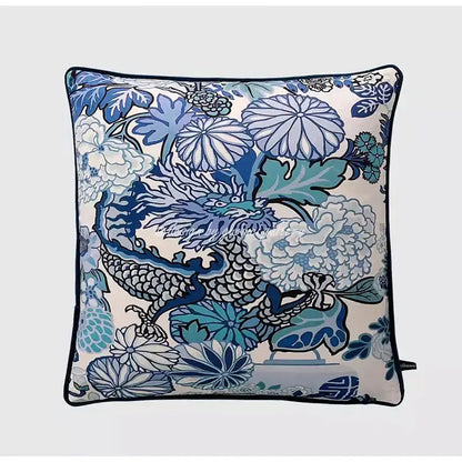 Sage green city landscape velvet pillow cover bedroom decor