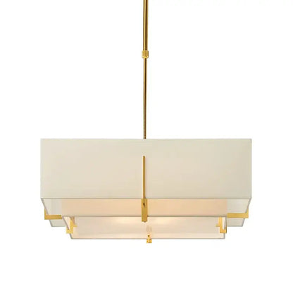 Modern minimalist cream fabric pendant lamp living room lighting