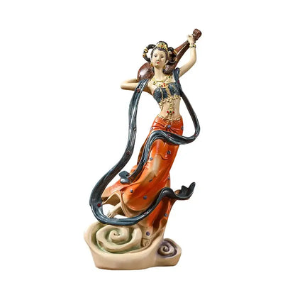 Chinese goddess fairy ceramic figurine set living room home decor