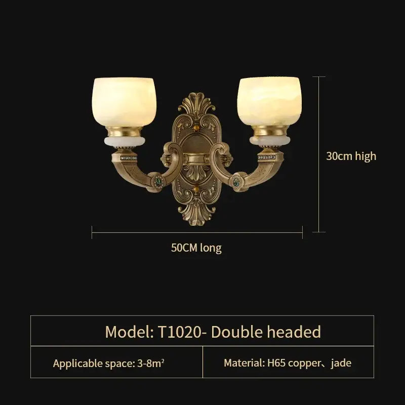 Elegant gold jade chandelier for living room warm glass lighting