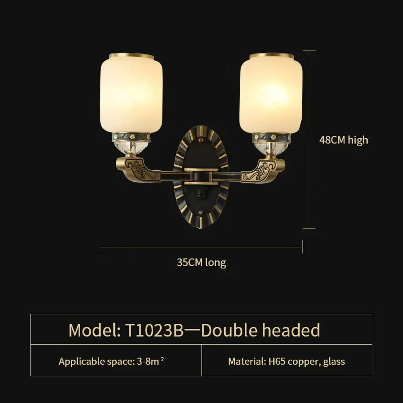 Traditional chinese brass jade chandelier living room lighting